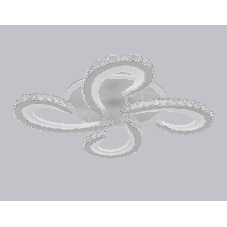 Потолочный светодиодный светильник Ambrella light FA1702/4 WH/CH белый/хром 121W 3000K-6400K 560*560*90 (ПДУ РАДИО 2.4G)