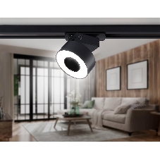 Трековый однофазный светодиодный светильник Ambrella light GL6863 BK черный LED 10W 4200K D75*80