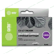 Картридж струйный Cactus CS-LC1280XBK черный (62 мл) для Brother MFC-J6510/6910DW