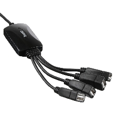 USB-концентратор Buro BU-HUB4-0.3-U2.0-Splitter, USB 2.0, USB 4 порта, USB