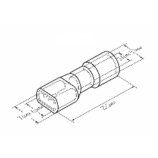 Клемма плоская Rexant полностью изолированная термоусаживаемая гнездо 6.6 мм 4-6 мм² (РПи-м-т 6.0-(6.3) желтый