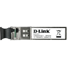 Трансивер SFP D-Link 331T/40KM/B1A WDM с 1 портом 1000Base-BX-D (Tx:1550 нм, Rx:1310 нм) для одномодового оптического кабеля 40 км
