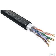 Кабель NEOMAX NM21031 F/UTP cat.5e 4 пары (305 м) 0.48 мм (24 AWG) Медь, внешний, PE, черный