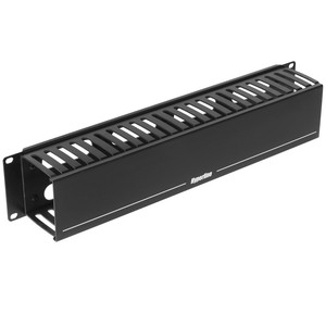 Кабельный организатор с пластиковыми кольцами Hyperline CM-2U-PL-DBL, двухсторонний, 19