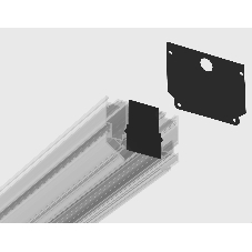Комплект заглушек для шинопровода в натяжной потолок GL36230 BK черный 48V