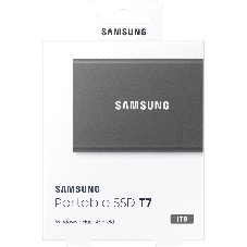 Внешний SSD Samsung T7, 1TB, USB 3.2 Gen 2 Type-C, R/W 1050/1000, серый