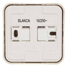 Розетка б/з без шторок, изолир. пластина 16А, 250В SE Blanca наруж Беж