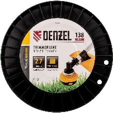Леска для триммера Denzel квадрат, 2,7м х 138м, на DIN катушке FLEX CORD
