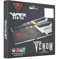 Оперативная память Patriot Viper Venom, DDR5, 32GB (2x16GB), 5600MHz, CL36, DIMM, с радиаторами, RGB, черный
