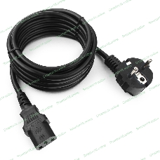 Кабель питания Cablexpert PC-186-1-3M, 3м, Schuko- C13, 3x1кв.мм, черный, с заземлением, пакет