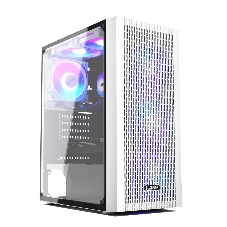 Компьютерный корпус без блока питания PCCOOLER MA100 MESH WH, Mesh Mid Tower, White, TG, 0.4 SPCC, 3x120мм ARGb ATX, mATX, mITX 160/310/180мм 2x2.5