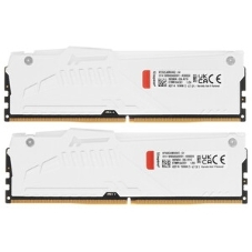 Оперативная память Kingston Fury Beast, DDR5, 64GB (2x32GB), 6000MHz, CL30, DIMM, с радиатором, RGB, белый
