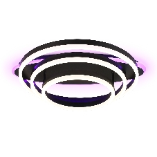 Потолочный светодиодный светильник FA8524 BK черный 146W 3000K-6400K+RGB 560*500*150 (ПДУ РАДИО 2.4G)