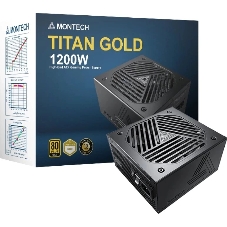 Блок питания MONTECH TITAN GOLD 1200, 1200Вт, 80+ Gold, 135мм, модульный, черный