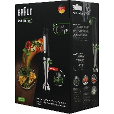 Блендер погружной Braun Multiquick 7 MQ7075X черный, 1000 Вт, плавная регулировка, турбо