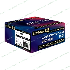 Кулер для процессора ExeGate Wizard EE91-PWM.RGB серебристый, 90 мм, алюминий, 2400 об/мин, 24 дБ, 4 pin, 75 Вт, 48 мм