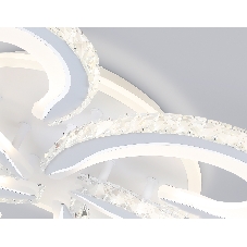 Потолочный светодиодный светильник Ambrella light FA1703/5 WH/CH белый/хром 149W 3000K-6400K 540*540*90 (ПДУ РАДИО 2.4G)