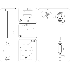Светильник Ambrella light LH55271 BS/FR латунь/белый матовый E14 max 40W D65*1500