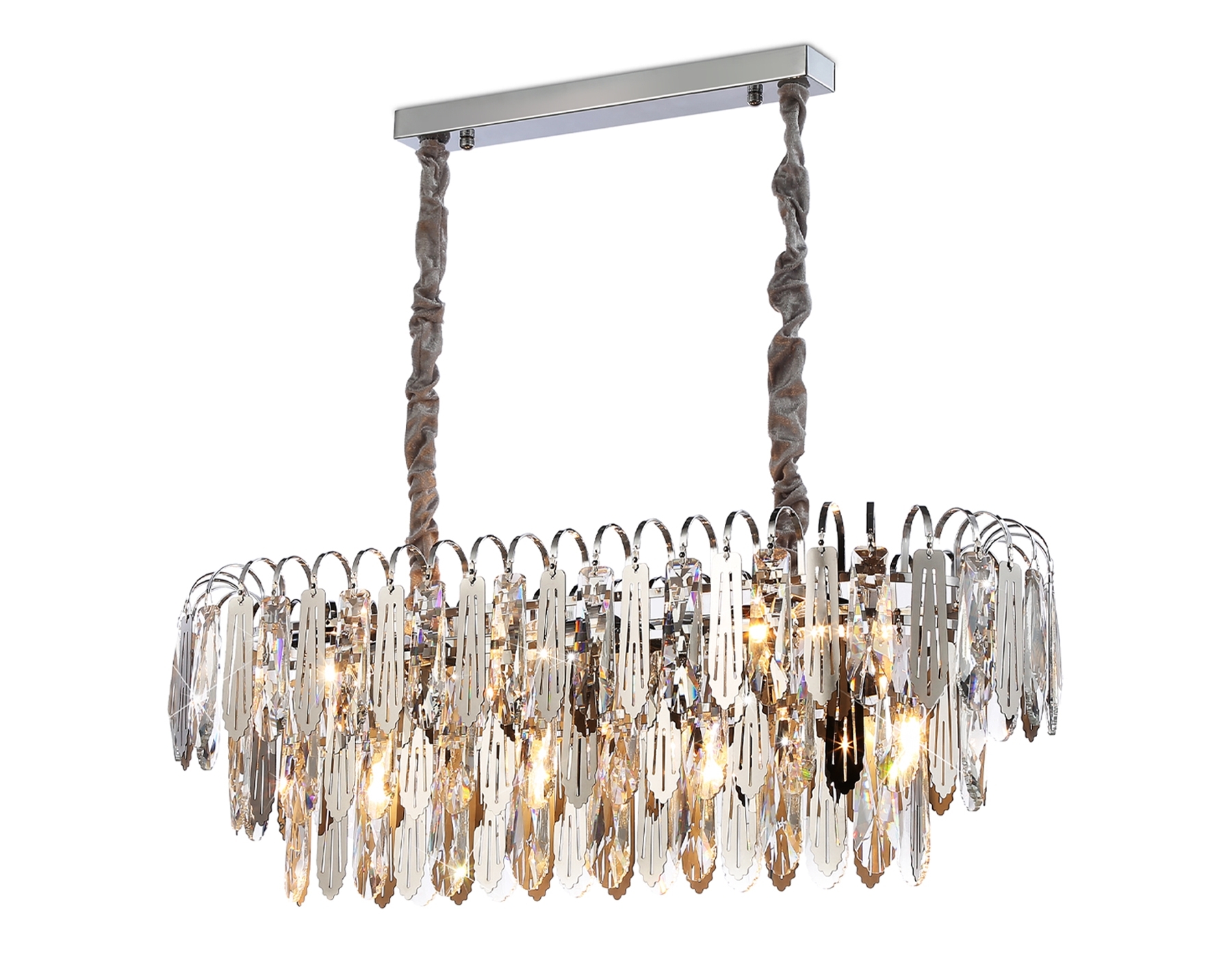 Светильник Ambrella light TR5259/10 CH/CL хром/прозрачный E27*10 max 40W 800*300*270