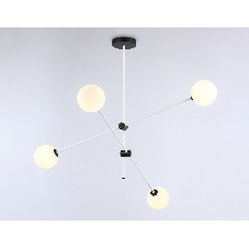 Светитльник Ambrella Light TR2505/4 WH/BK белый/черный G9/4 max 10W D970*700