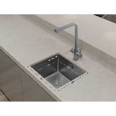 Кухонная мойка GRANFEST 4538 inox 1 чаша 400x330x205, монтаж: универсальный, материал: нержавеющая сталь, нержавеющая сталь