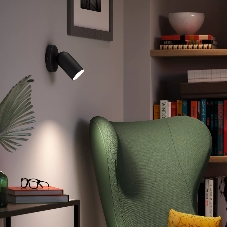 Потолочный светильник Philips PONGEE single spot black 1xNW 230V (лампы в комплект не входят)