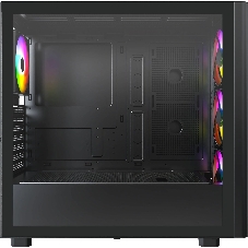 Компьютерный корпус Montech XR Wood черный без БП ATX 3x120мм 2xUSB3.0 audio bott PSU