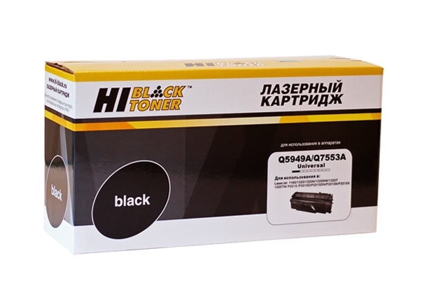 Картридж Hi-Black Q5949A/Q7553A для LJ 1160/1320/P2015 универсальный с чипом, 3500 стр.