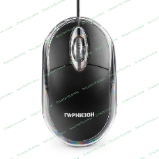 Мышь проводная Гарнизон GM-100 черный, 1000 dpi, USB, кнопки - 3