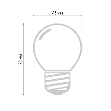 Лампа светодиодная Neon-night d-45 3 LED 1Вт шар . белая E27 25лм 220В
