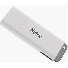 Флешка USB Netac U185 (NT03U185N-008G-20WH), 8Gb, USB 2.0, R/W 25/10, белый/серый
