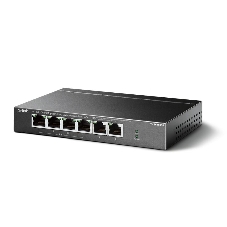 Коммутатор TP-Link 4-port 10/100Mbps Unmanaged PoE+ Switch with 2 10/100Mbps uplink ports, meta case, desktop mount, 4 802.3af/at compliant PoE+ port, 2 10/100Mbps uplink ports, DIP switches for Extend mode, Isolation mode and Priority mode, up to 250m PoE power supply