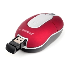 Мышь беспроводная Gembird MUSW-605 красный, 1200 dpi, радиоканал, USB, кнопки - 3