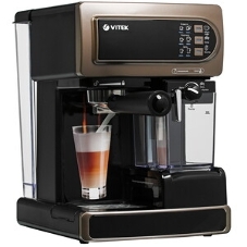 Кофеварка рожковая Vitek VT-1517 (BN) коричневый, исп. кофе - молотый, 1.65 л, 1238 Вт, 15 Бар