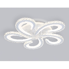 Потолочный светодиодный светильник Ambrella light FA1703/5 WH/CH белый/хром 149W 3000K-6400K 540*540*90 (ПДУ РАДИО 2.4G)
