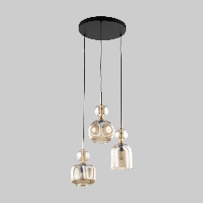Подвесной светильник с плафонами из фактурного стекла 11041 Sophia Cognac
