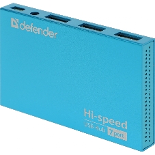 USB-концентраторы Defender Septima Slim, USB 2.0, USB 7 портов, блок питания/USB