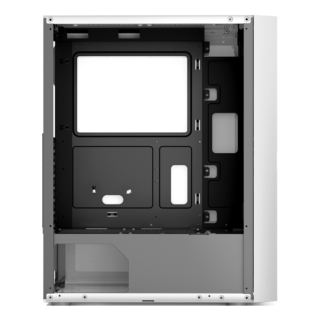 Компьютерный корпус без блока питания PCCOOLER MA100 MESH WH, Mesh Mid Tower, White, TG, 0.4 SPCC, 3x120мм ARGb ATX, mATX, mITX 160/310/180мм 2x2.5