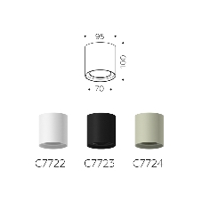 Корпус светильника C7724 SGR серый песок D95*H100mm MR16 GU5.3