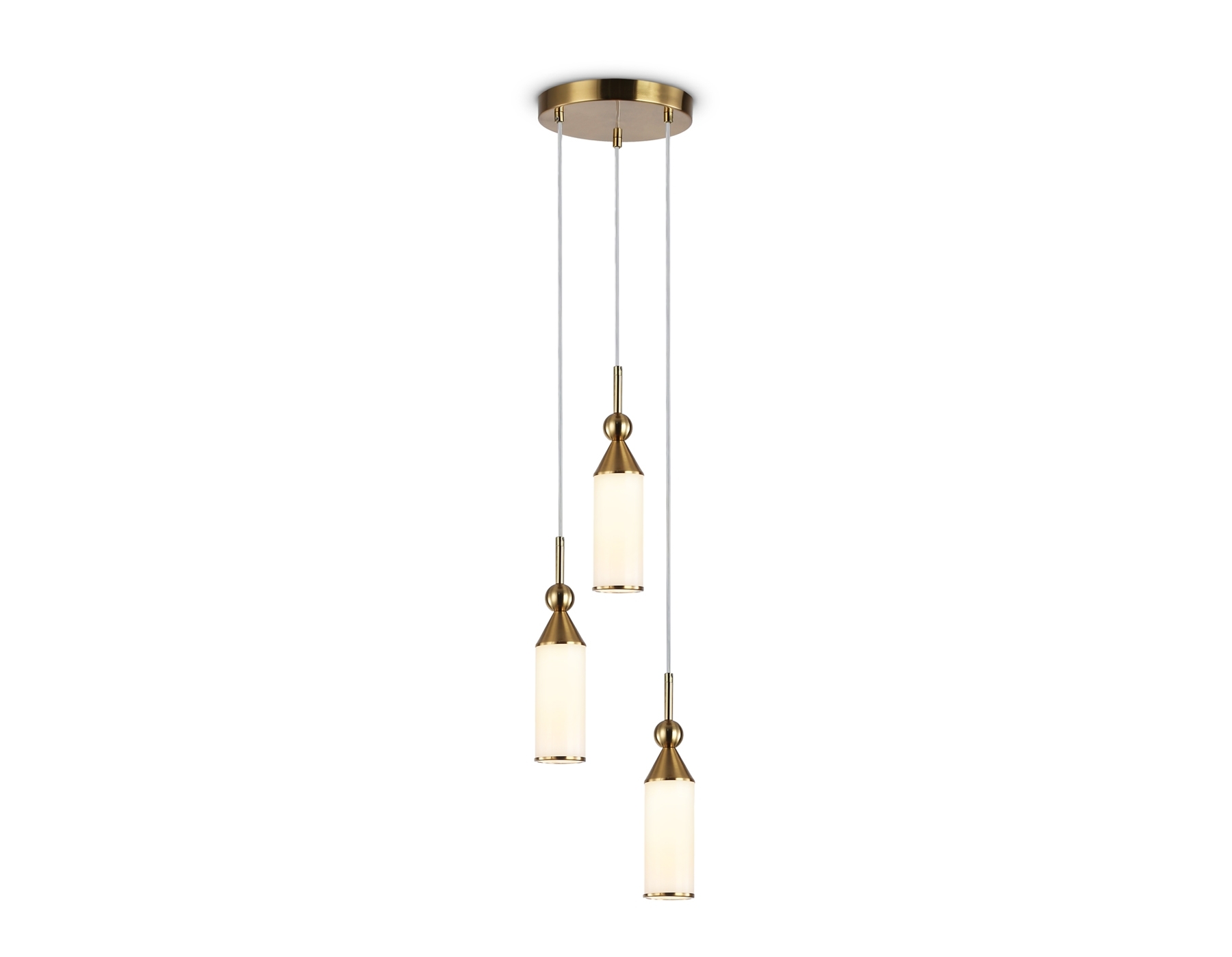 Светильник Ambrella light LH55272/3 BS/FR латунь/белый матовый E14 max 40W D230*1200