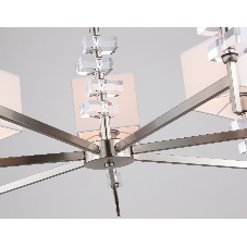 Люстра Ambrella light LH71323/7 SN/WH никель/белый E14/7 max 40W D860*850