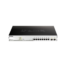 Коммутатор D-Link DGS-1210-10MP/F1A, 8×1 Гбит/с + 2×1 Гбит/с SFP, настраиваемый