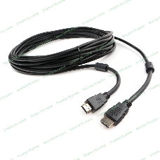Кабель HDMI Cablexpert CCF2-HDMI4-7.5M, 19M/19M, v2.0, медь, позол.разъем, экран, 2 фер.кольца, 7.5м, черный, пакет