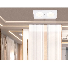 Встраиваемый точечный светильник Ambrella light TN102830/2 WH/WH белый/белый GU5.3/2 178*93*50