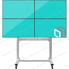 Напольный мобильный стенд ONKRON FSPRO2L-22 для видеостен 2х2 4 x 40”- 50