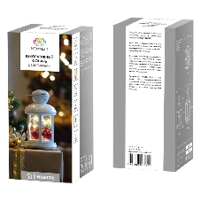 Декоративный фонарь Neon-night с шариками 12х12х20,6 см, белый корпус, теплый белый цвет свечения
