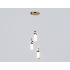Светильник Ambrella light LH55272/3 BS/FR латунь/белый матовый E14 max 40W D230*1200