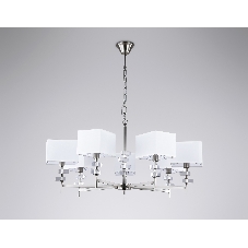 Люстра Ambrella light LH71323/7 SN/WH никель/белый E14/7 max 40W D860*850