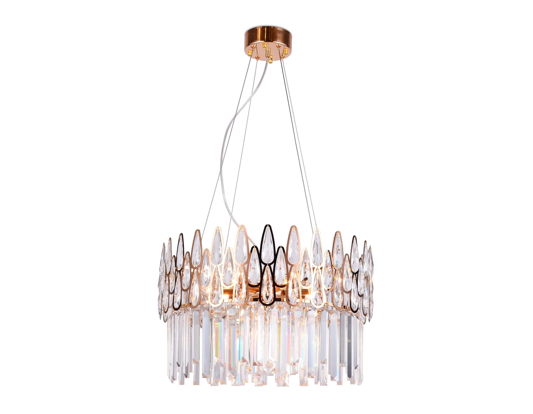 Светильник Ambrella light TR5263/8 GD/CL золото/прозрачный E14/8 max 40W D500*700