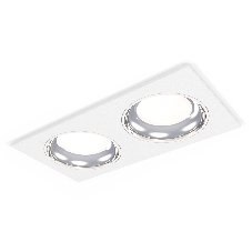 Комплект встраиваемого светильника Ambrella light XC7635061 SWH/PSL белый песок/серебро полированное MR16 GU5.3 (C7635, N7022)